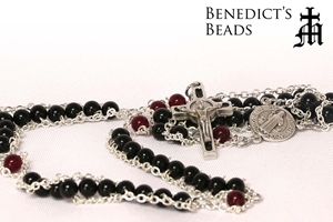 Raven Ladder Rosary Benedict's Beads, Benedictine College, Atchison, KS, ladder rosary, rosary, Catholic, raven rosary, Ravens, BC, Newman Guide, Benedictine, St. Benedict, St. Benedict's Abbey